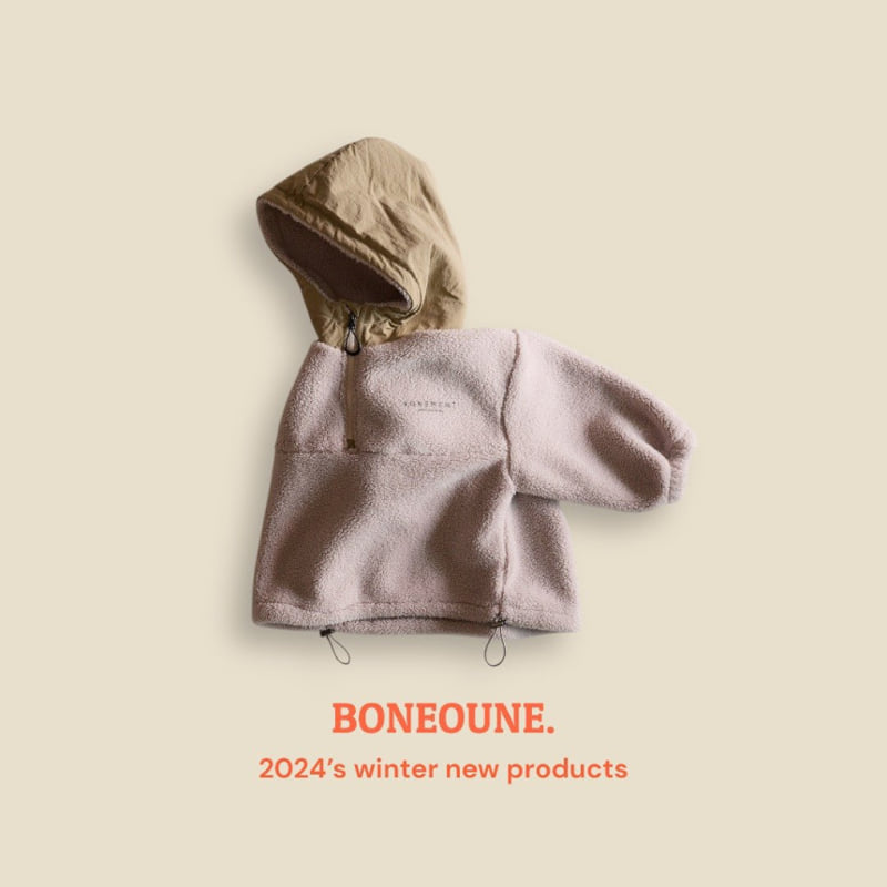 Boneoune - Korean Children Fashion - #childofig - Mega Fleece Hoodie Anorak - 6