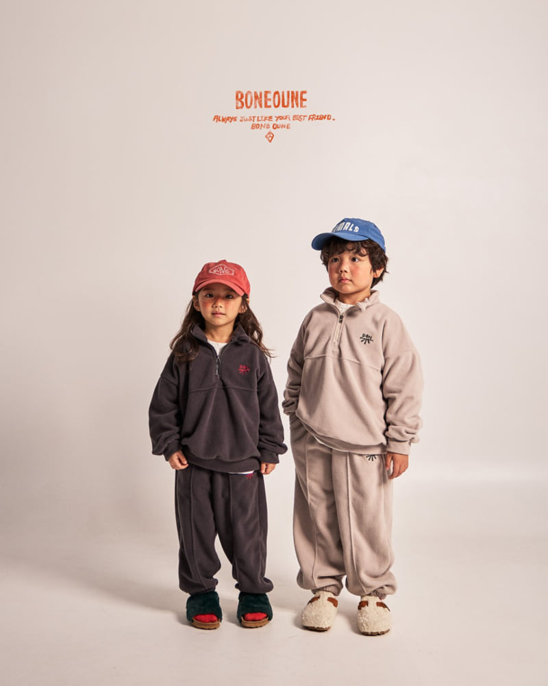 Boneoune - Korean Children Fashion - #childrensboutique - Melting Fleece Half Zip-up - 5