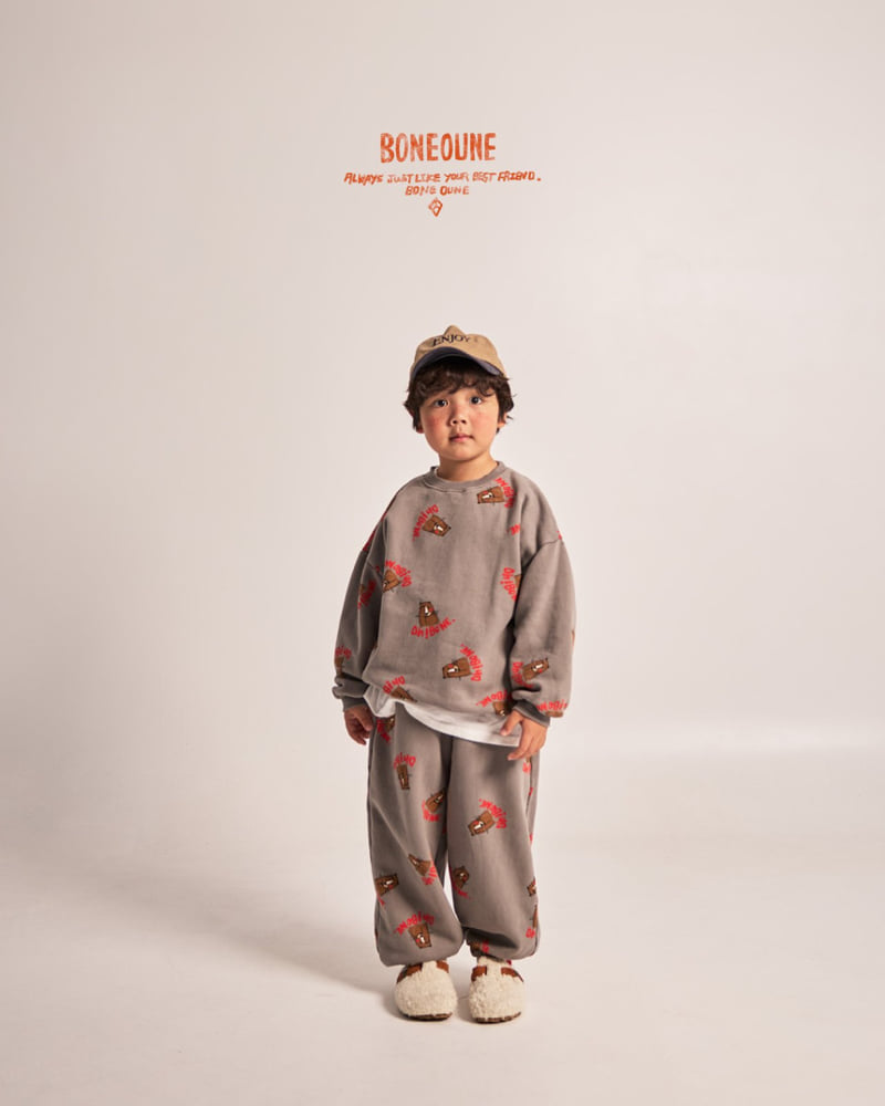 Boneoune - Korean Children Fashion - #designkidswear - Wink Cheetah Fleece Sweatshirt - 11