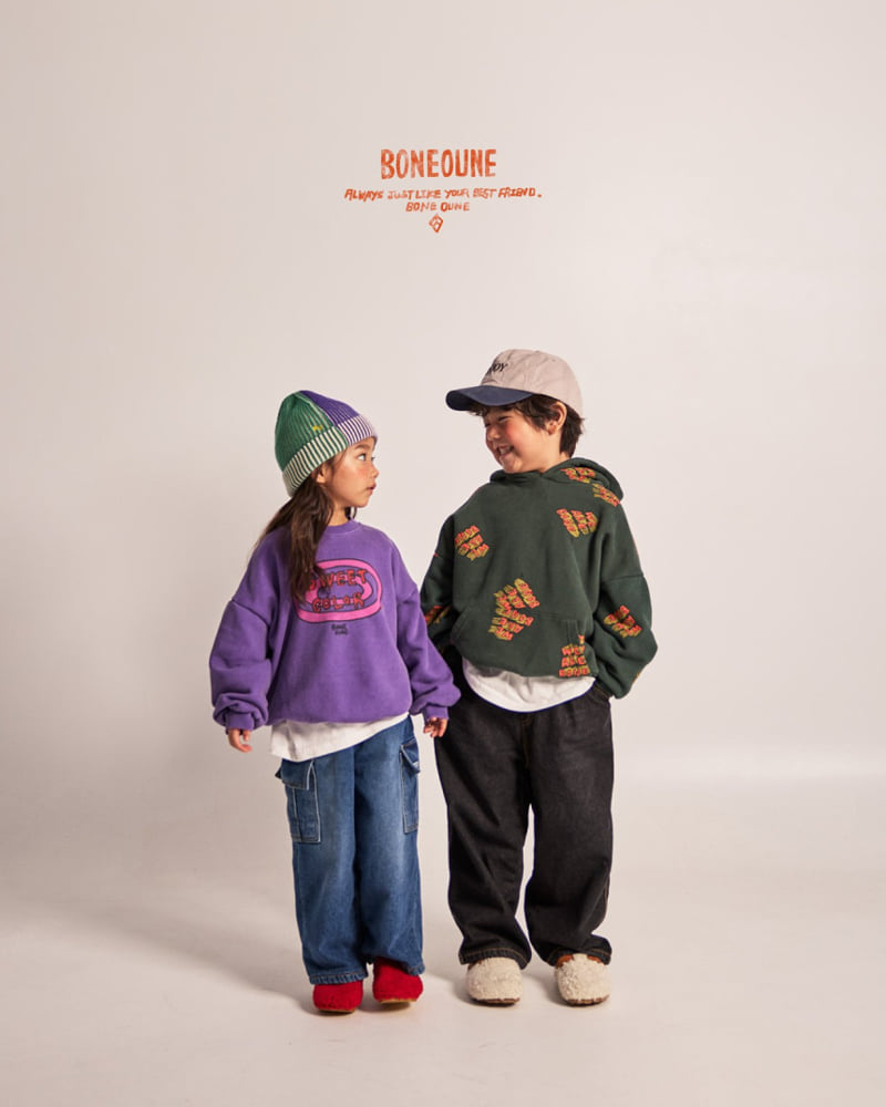 Boneoune - Korean Children Fashion - #discoveringself - Sweet Color Fleece Sweatshirt - 10