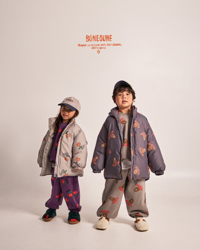 Boneoune - Korean Children Fashion - #discoveringself - Wink Cheetah Padded Jumper - 10