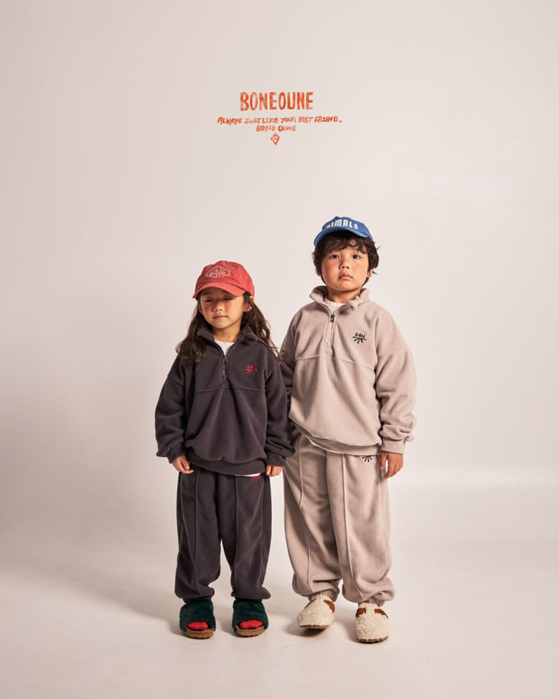 Boneoune - Korean Children Fashion - #fashionkids - Melting Fleece Half Zip-up - 8