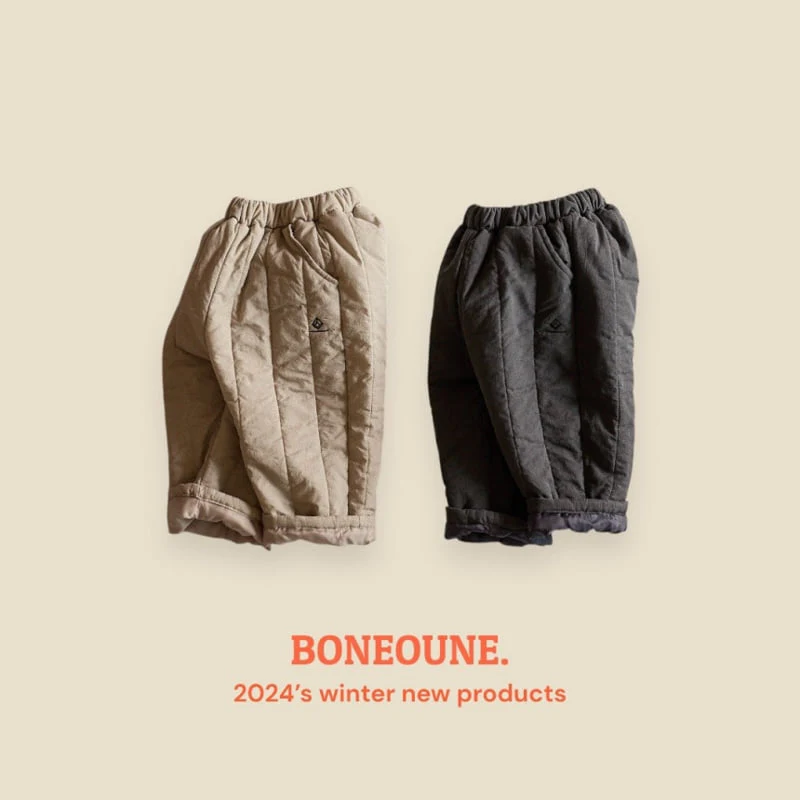 Boneoune - Korean Children Fashion - #fashionkids - Pigment Vertical Quilted Pants