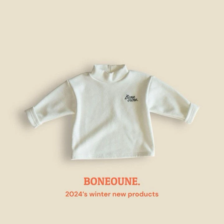 Boneoune - Korean Children Fashion - #kidsshorts - Tail Fleece Turtleneck Tee - 5