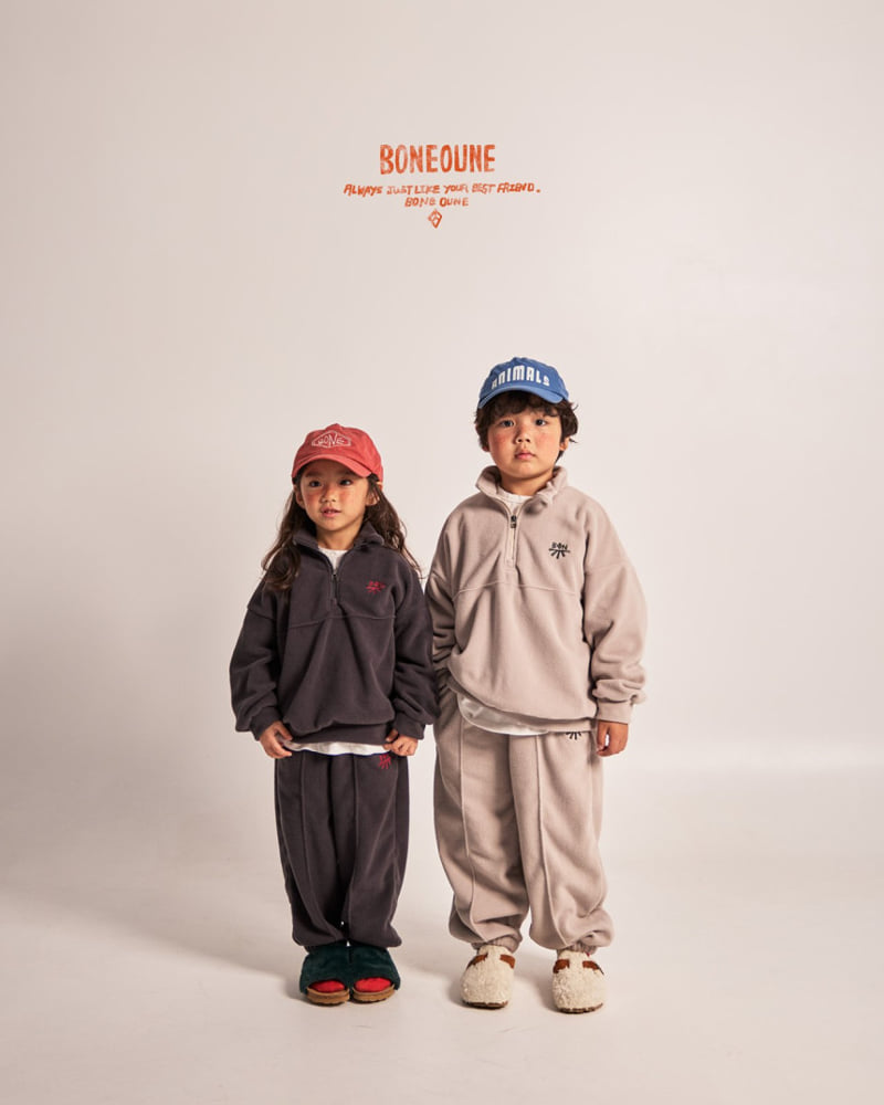 Boneoune - Korean Children Fashion - #kidzfashiontrend - Melting Fleece Half Zip-up - 11