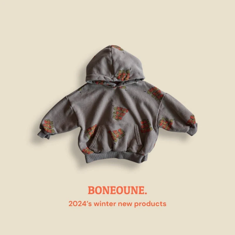 Boneoune - Korean Children Fashion - #minifashionista - We Are Bonene Hoodie - 2