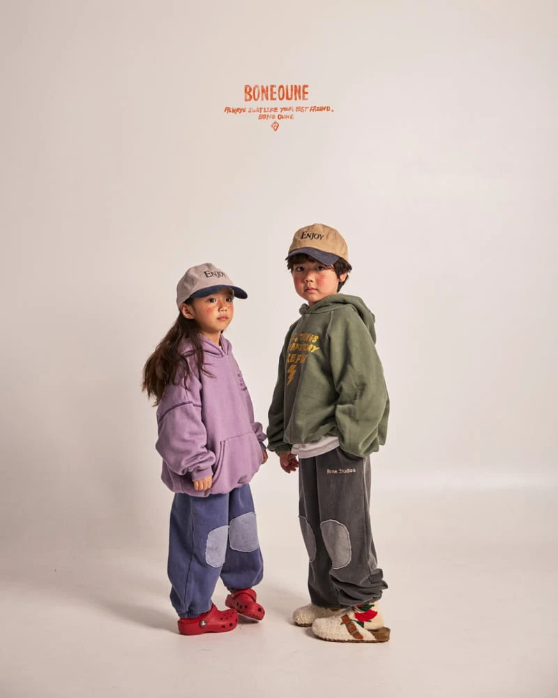 Boneoune - Korean Children Fashion - #minifashionista - Round Pigment Jogger Pants - 11