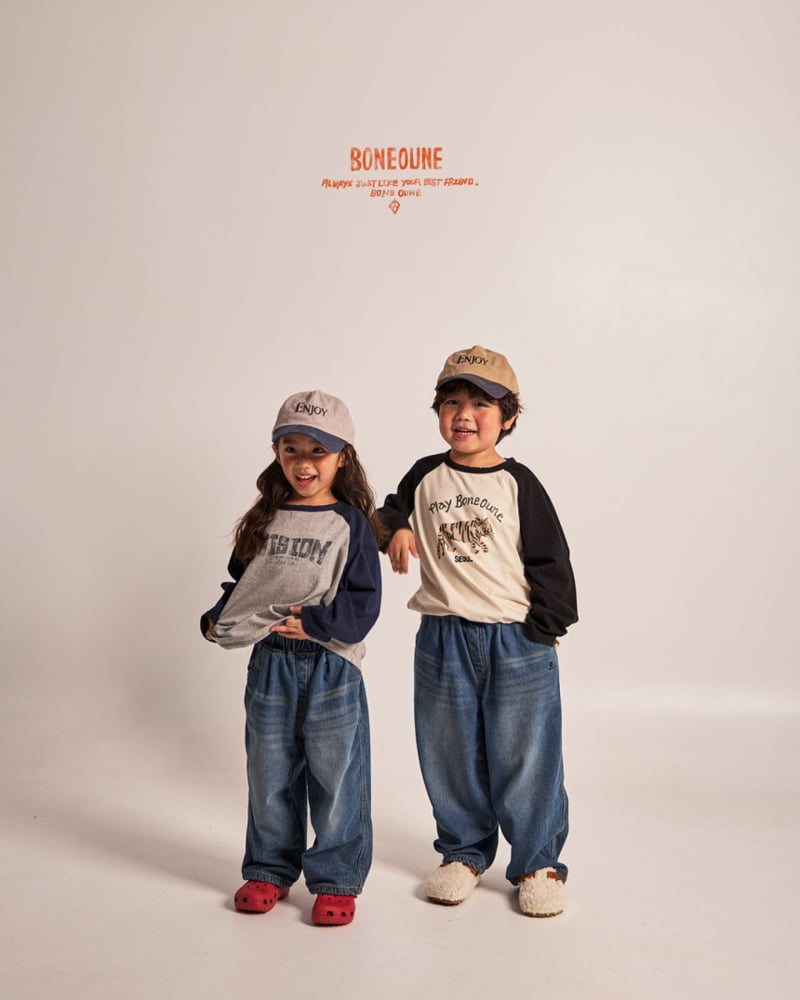 Boneoune - Korean Children Fashion - #minifashionista - Vision Ragran Tee - 3