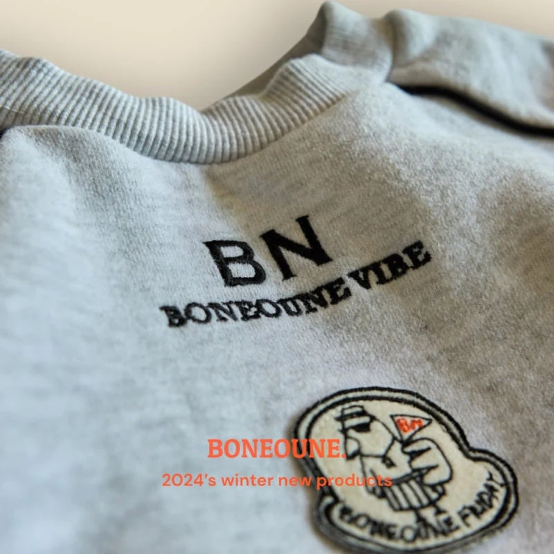 Boneoune - Korean Children Fashion - #prettylittlegirls - Wappen Embroidered Sweatshirt - 6