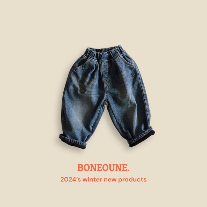 Boneoune - Korean Children Fashion - #minifashionista - Winter Easy Bonding Jeans - 4