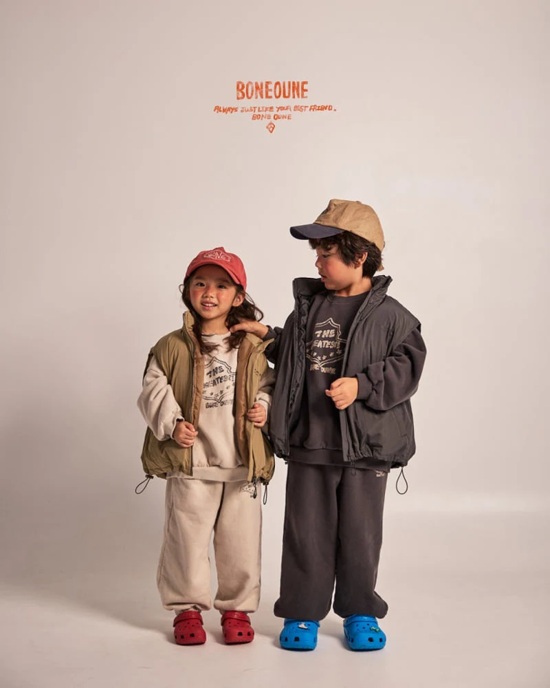 Boneoune - Korean Children Fashion - #todddlerfashion - Bonement Padding Vest - 11