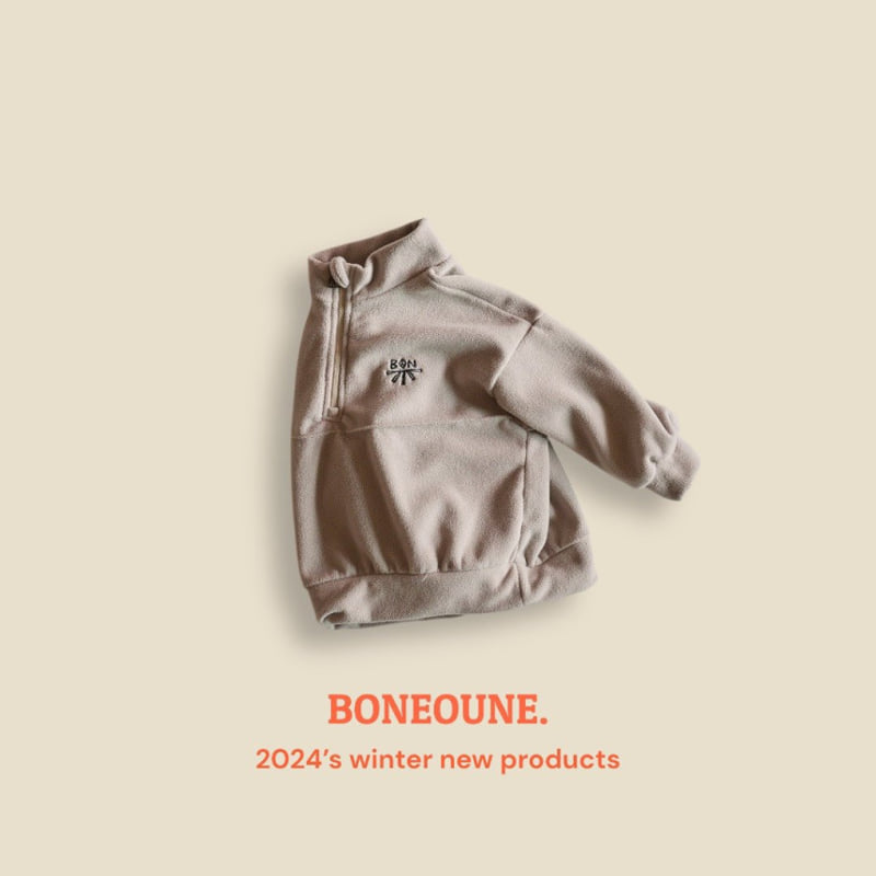 Boneoune - Korean Children Fashion - #toddlerclothing - Melting Fleece Half Zip-up - 2