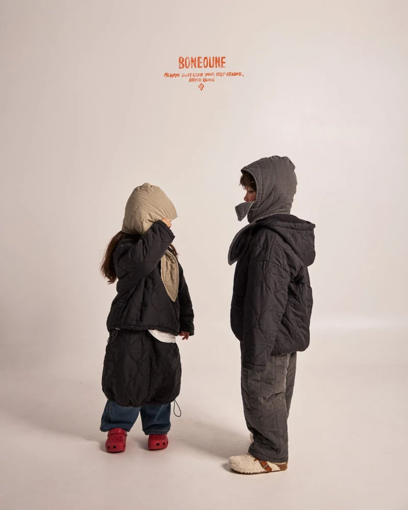 Boneoune - Korean Children Fashion - #toddlerclothing - Pigment Vertical Quilted Pants - 11