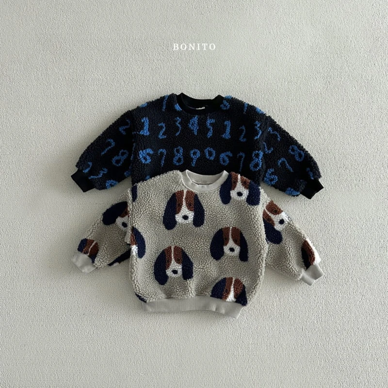 Bonito - Korean Baby Fashion - #babyboutique - Number Dog Dumble Sweatshirts - 2