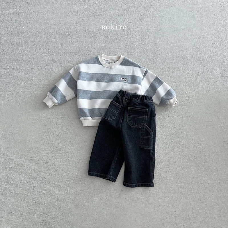 Bonito - Korean Baby Fashion - #babyboutiqueclothing - Stripe Sweatshirts - 3