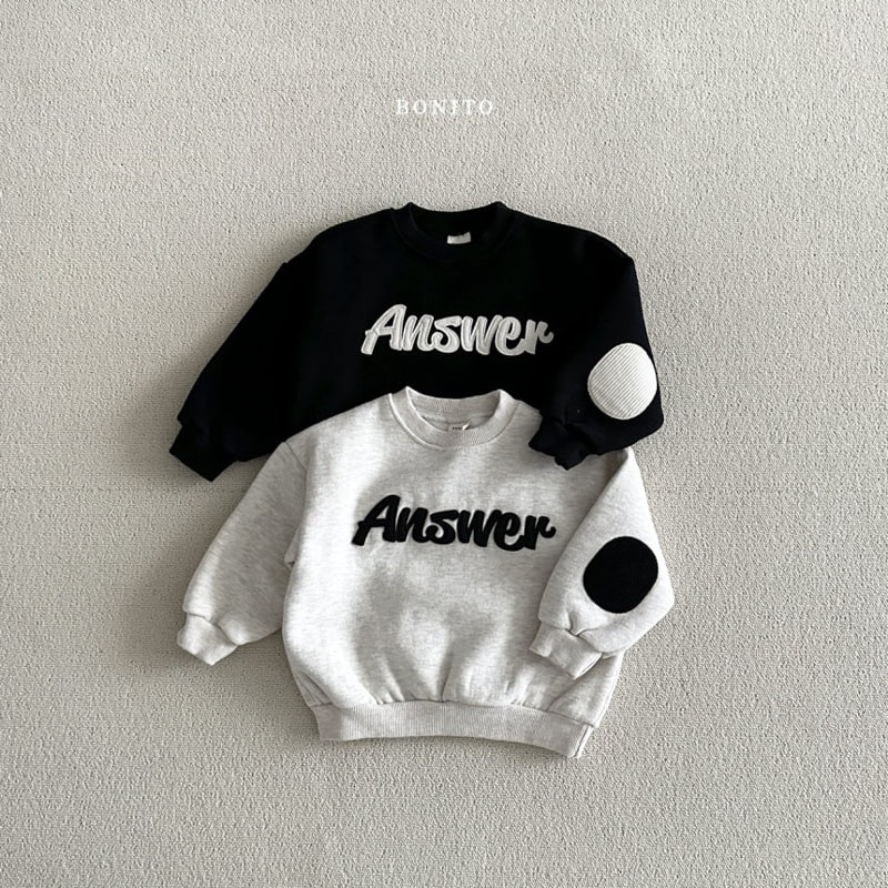 Bonito - Korean Baby Fashion - #babyboutiqueclothing - Answer Patch Sweatshirts