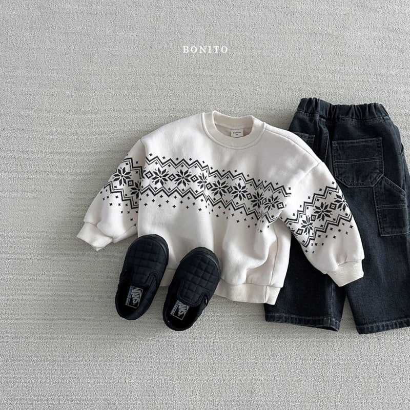 Bonito - Korean Baby Fashion - #babyboutiqueclothing - Snowflake Sweatshirts - 7