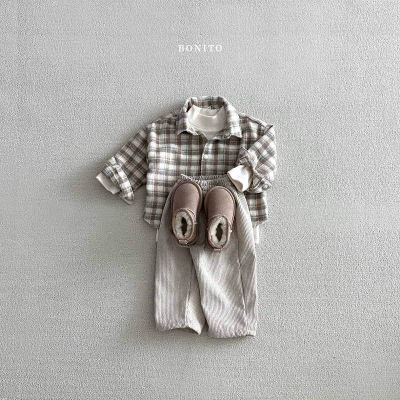 Bonito - Korean Baby Fashion - #babyboutiqueclothing - Corduroy Fleece Pants - 6