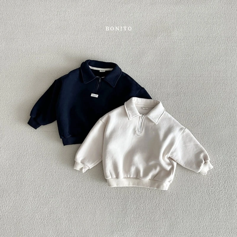 Bonito - Korean Baby Fashion - #babyclothing - Collar Sweatshirts - 3