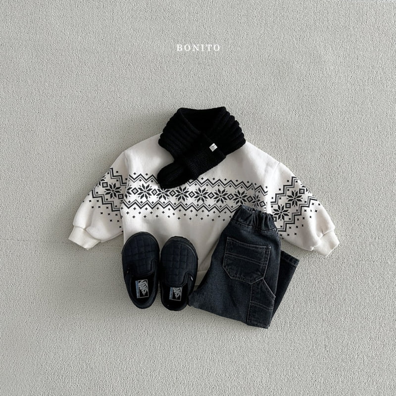 Bonito - Korean Baby Fashion - #babyclothing - Snowflake Sweatshirts - 8