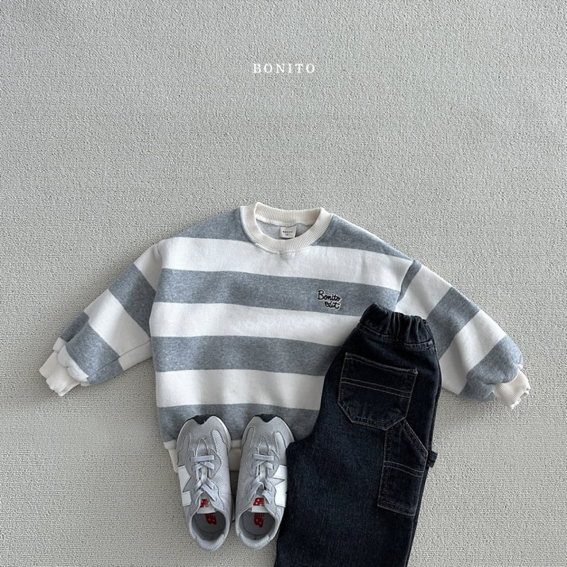 Bonito - Korean Baby Fashion - #babyfashion - Stripe Sweatshirts - 5