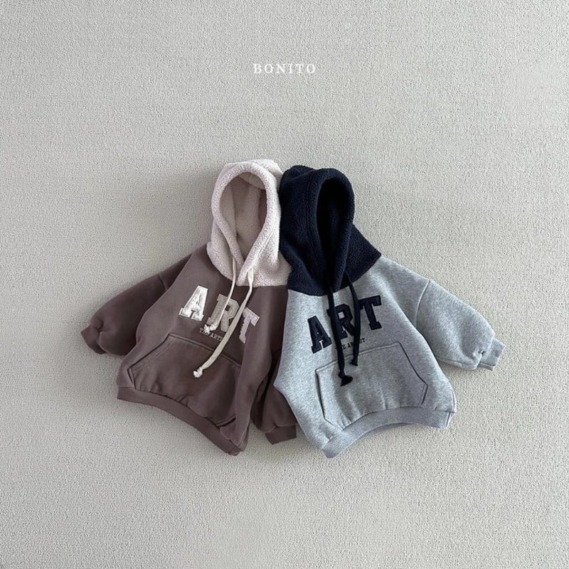 Bonito - Korean Baby Fashion - #babyfashion - Art Raglan Dumble Hood Top