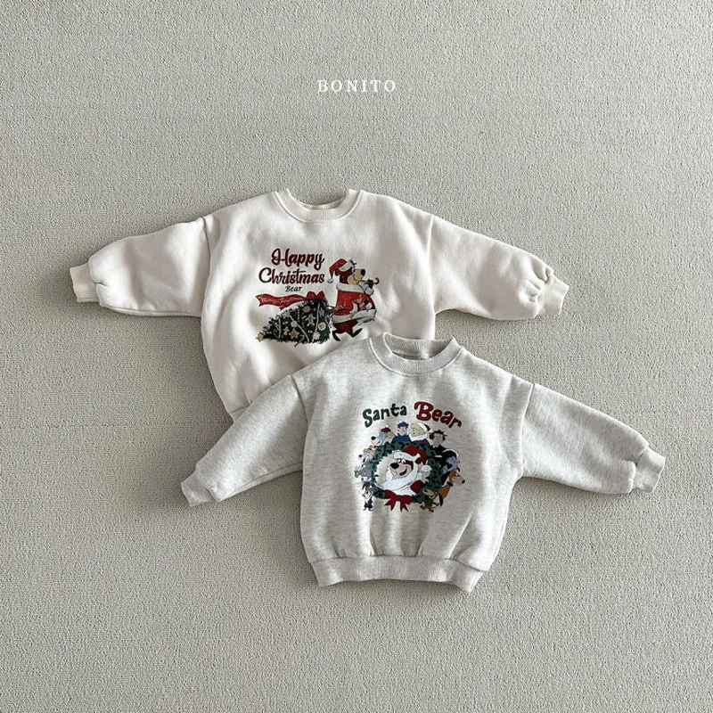 Bonito - Korean Baby Fashion - #babyfashion - Santa Bear Sweatshirts