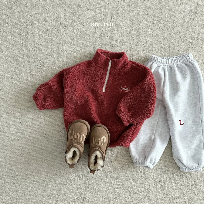 Bonito - Korean Baby Fashion - #babyfashion - Soft Dumble Half Zip-up Top - 8