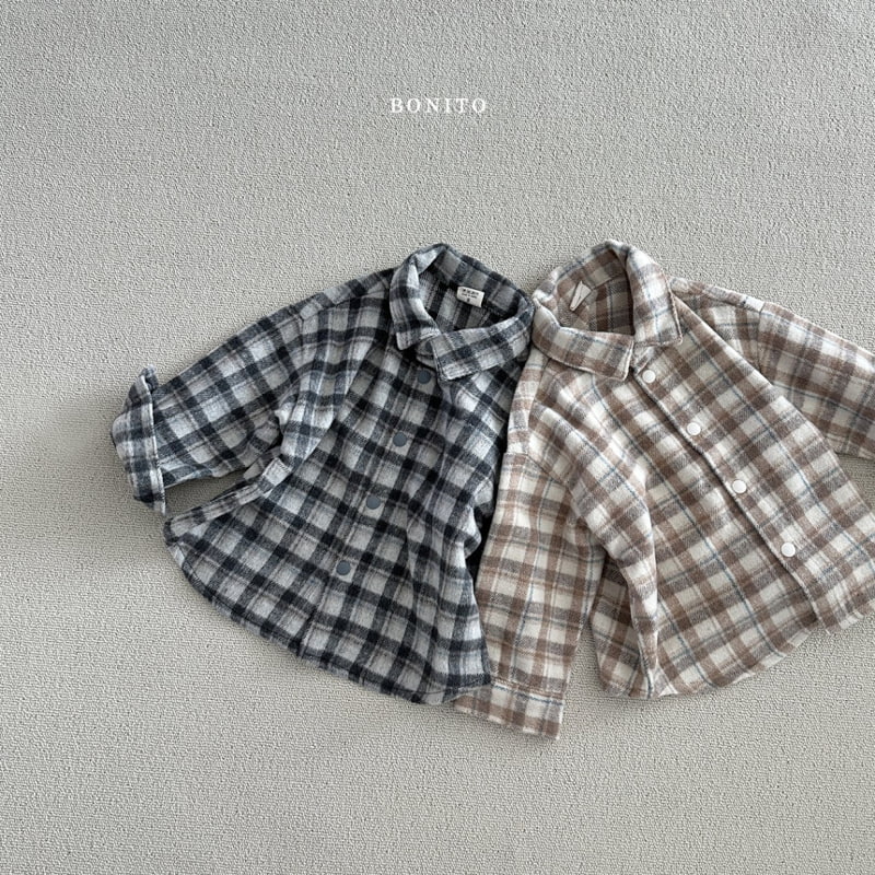 Bonito - Korean Baby Fashion - #babyfashion - Wool Check Shirt - 2