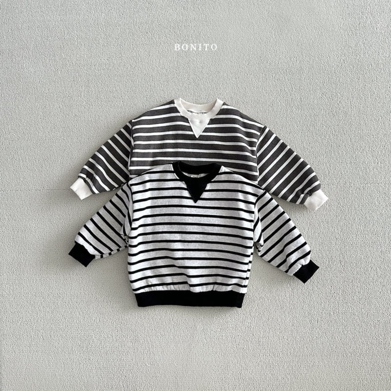 Bonito - Korean Baby Fashion - #babyfashion - Simple Striped Sweatshirts