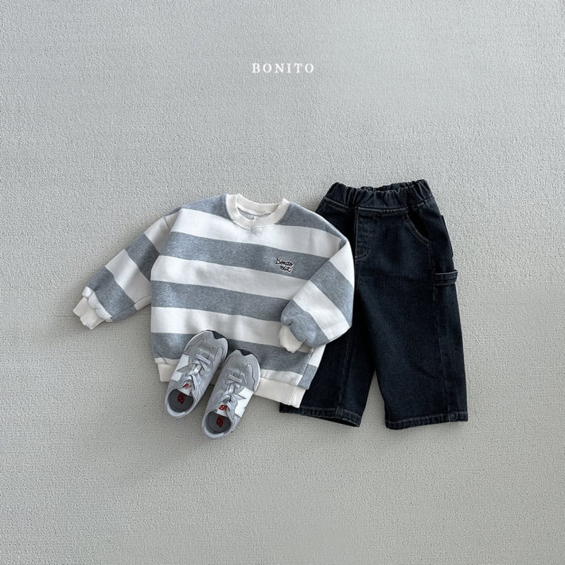 Bonito - Korean Baby Fashion - #babyfever - Stripe Sweatshirts - 6