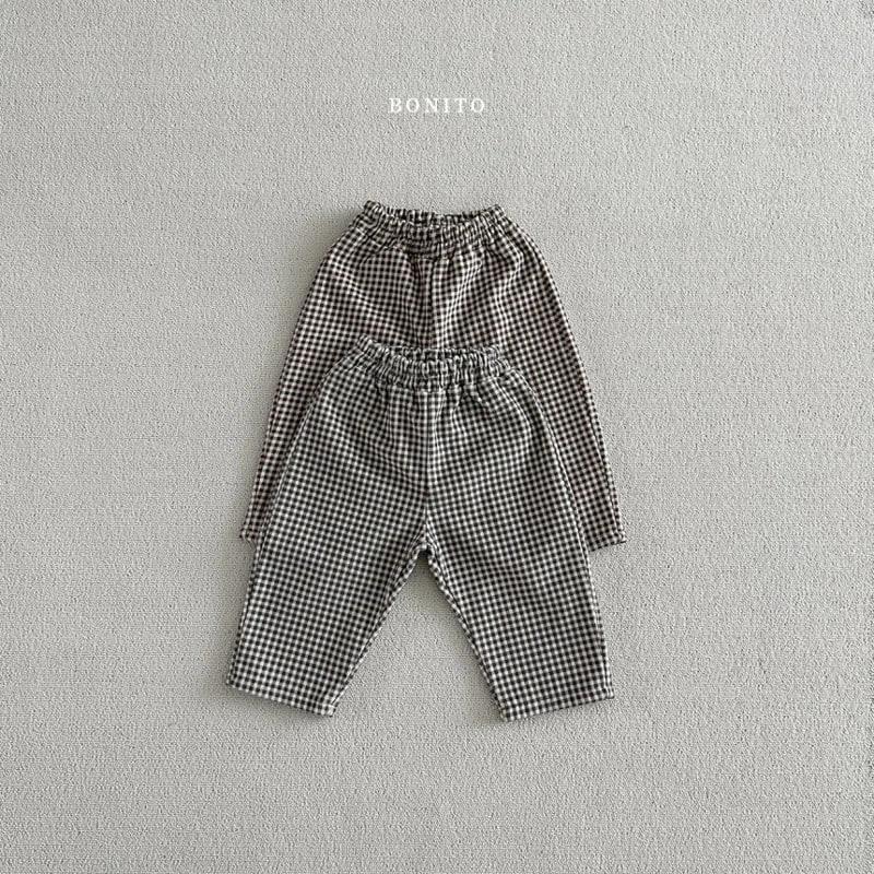 Bonito - Korean Baby Fashion - #babyfever - Check Corduroy Pants - 3