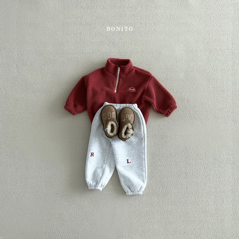 Bonito - Korean Baby Fashion - #babyfever - Soft Dumble Half Zip-up Top - 9