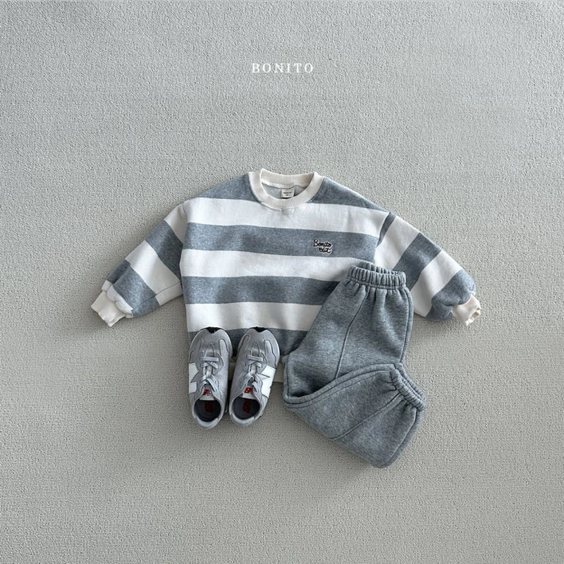 Bonito - Korean Baby Fashion - #babygirlfashion - Stripe Sweatshirts - 7