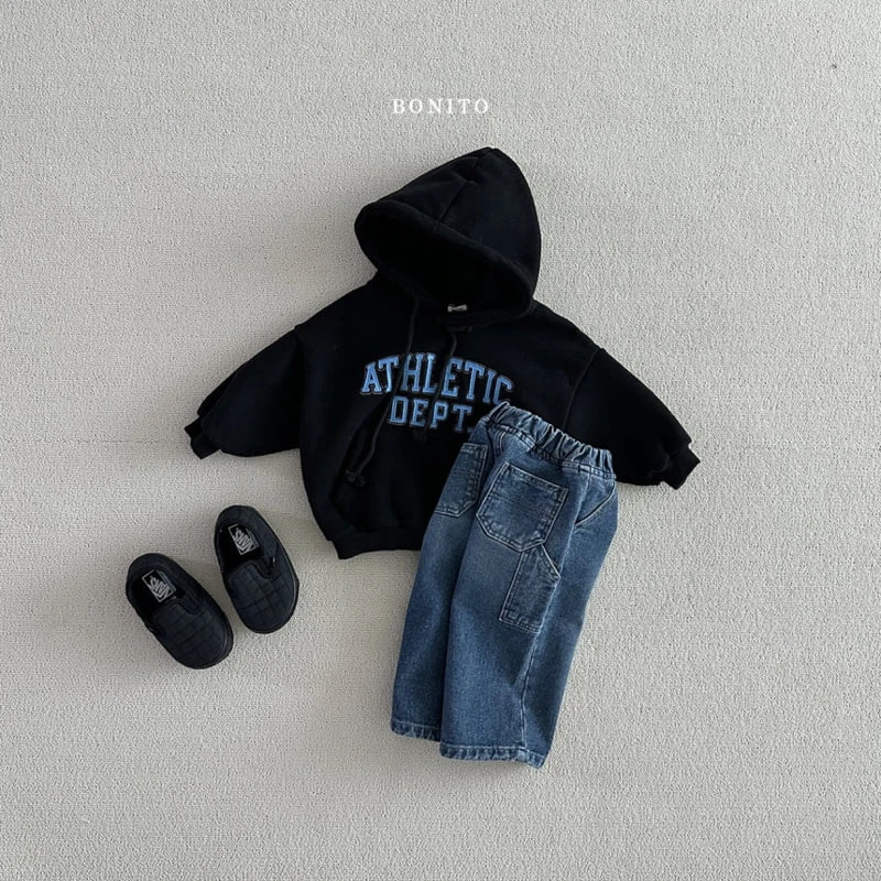 Bonito - Korean Baby Fashion - #babygirlfashion - Carpenter Fleece Denim Pants - 6