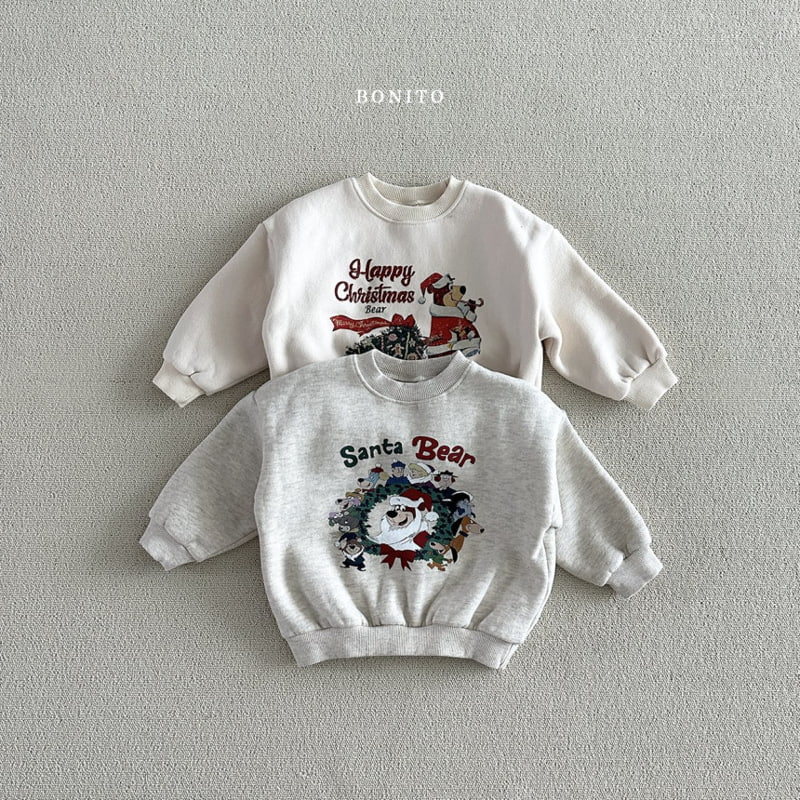 Bonito - Korean Baby Fashion - #babygirlfashion - Santa Bear Sweatshirts - 3