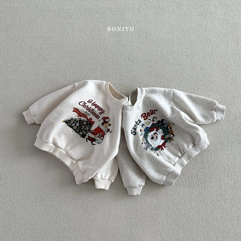 Bonito - Korean Baby Fashion - #babygirlfashion - Santa Bear Sweatshirts - 4