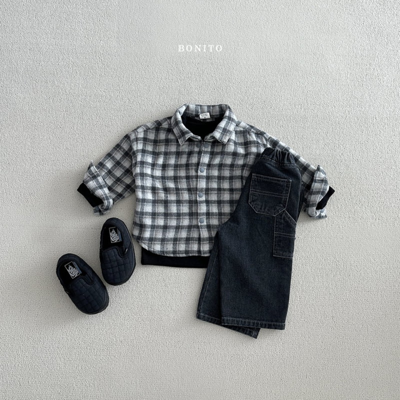 Bonito - Korean Baby Fashion - #babylifestyle - Wool Check Shirt - 5