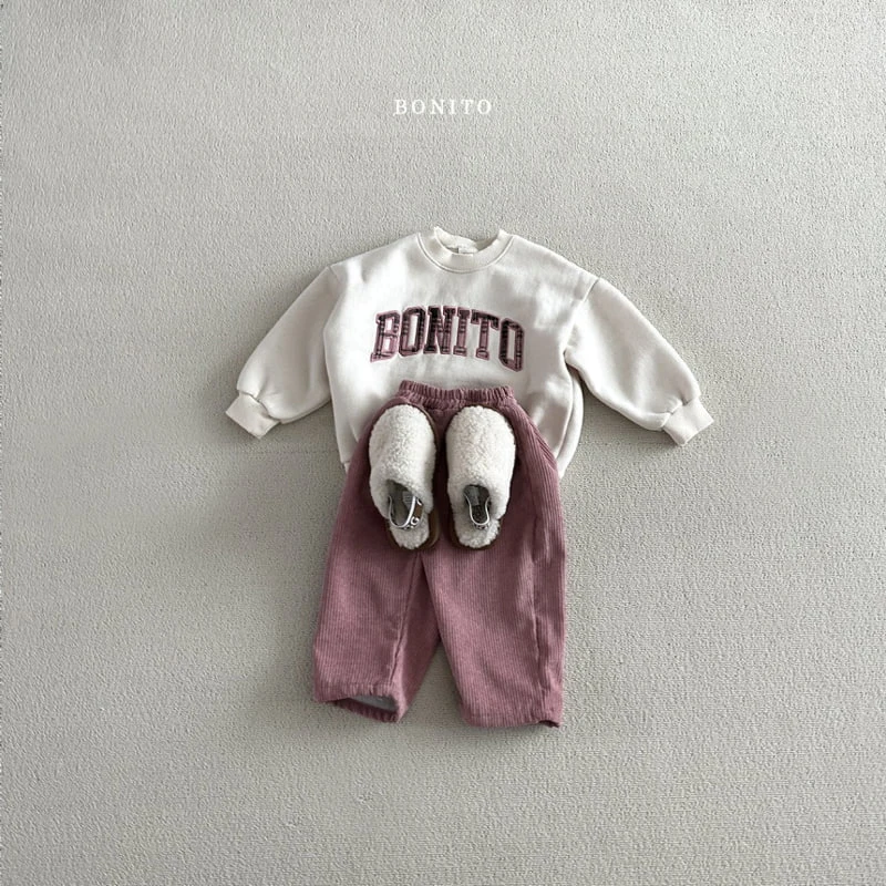 Bonito - Korean Baby Fashion - #babylifestyle - Corduroy Fleece Pants - 11