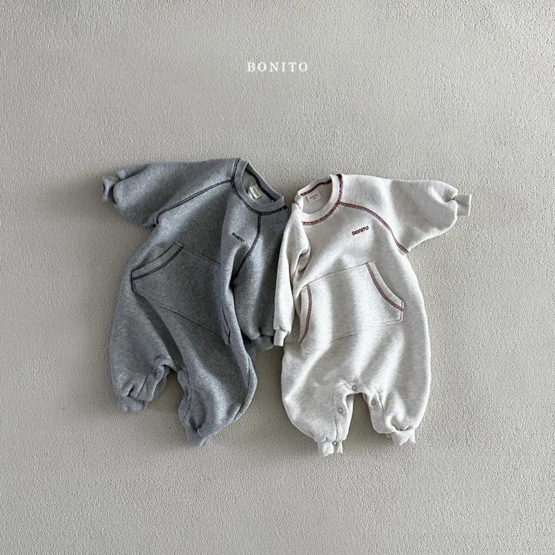 Bonito - Korean Baby Fashion - #babylifestyle - Stitch Kangaroo Suit - 3