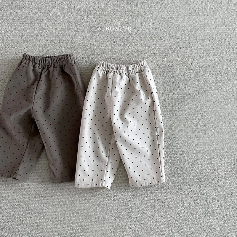 Bonito - Korean Baby Fashion - #babylifestyle - Dot Corduroy Pants - 2