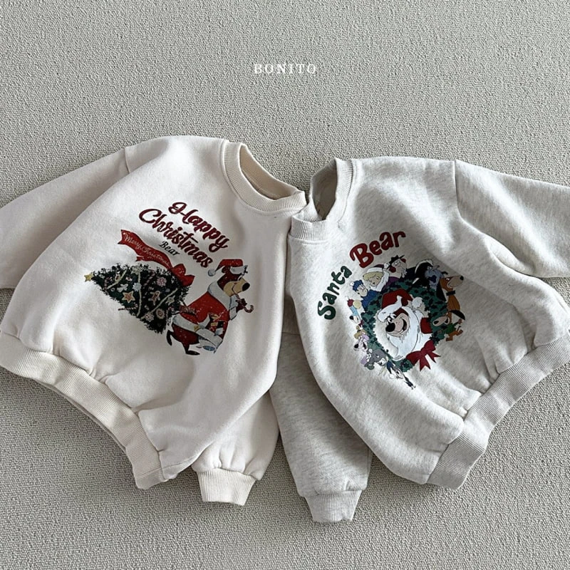 Bonito - Korean Baby Fashion - #babyoninstagram - Santa Bear Sweatshirts - 5