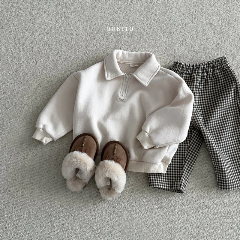 Bonito - Korean Baby Fashion - #babyootd - Check Corduroy Pants - 7