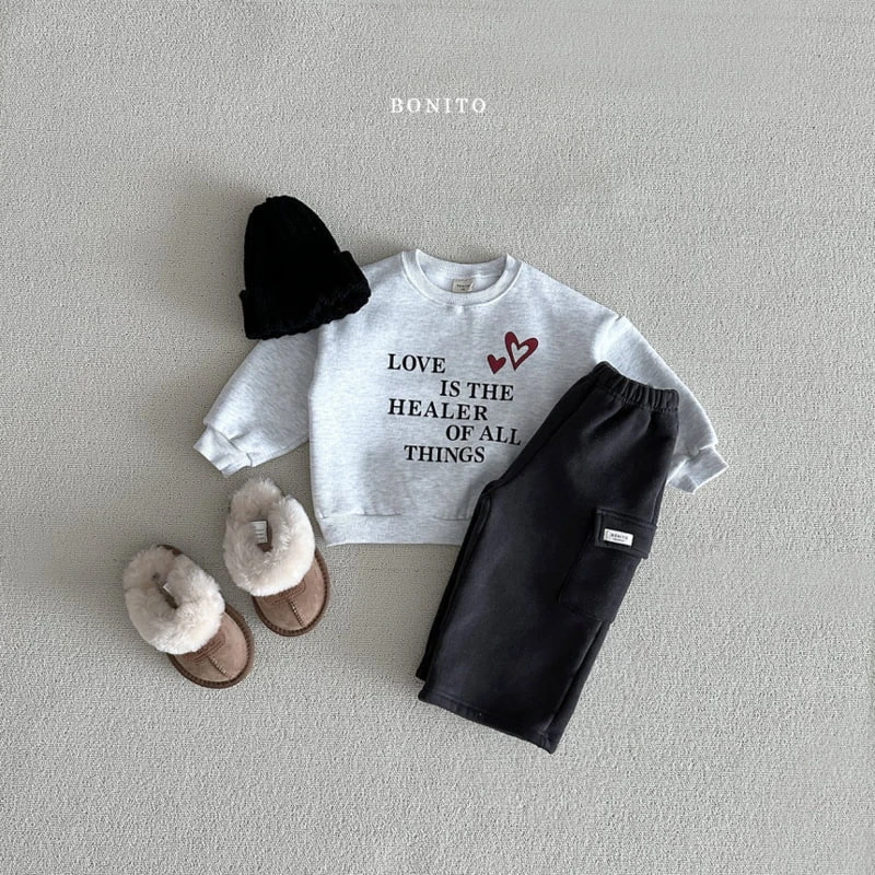 Bonito - Korean Baby Fashion - #babyoninstagram - Healer Heart Sweatshirts - 4