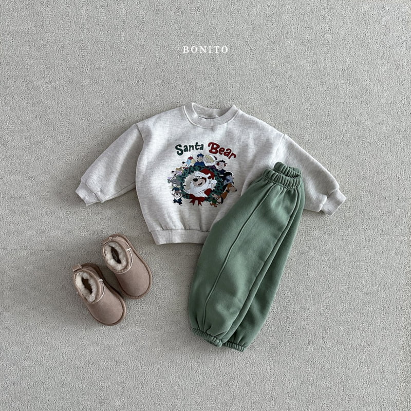 Bonito - Korean Baby Fashion - #babyootd - Santa Bear Sweatshirts - 6