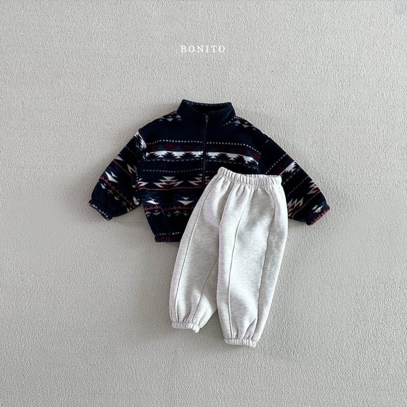 Bonito - Korean Baby Fashion - #babyootd - Fleece Nordic Zip-up Jacket - 5