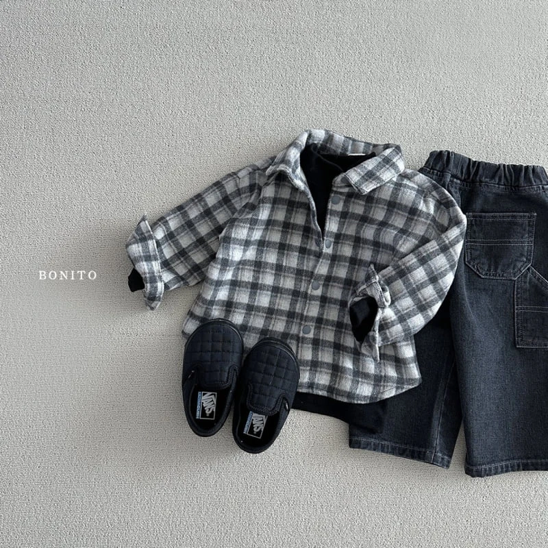 Bonito - Korean Baby Fashion - #babyootd - Wool Check Shirt - 7