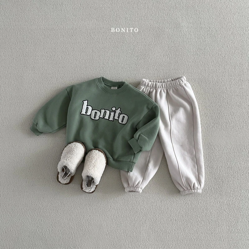 Bonito - Korean Baby Fashion - #babyootd - Fleece Strap Jogger Pants - 3