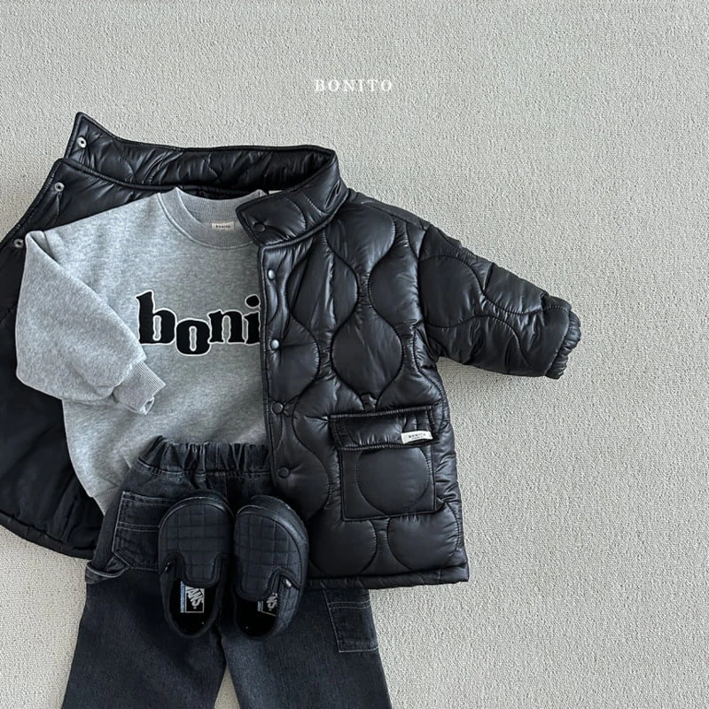 Bonito - Korean Baby Fashion - #babyootd - High Neck Quilted Padding - 7