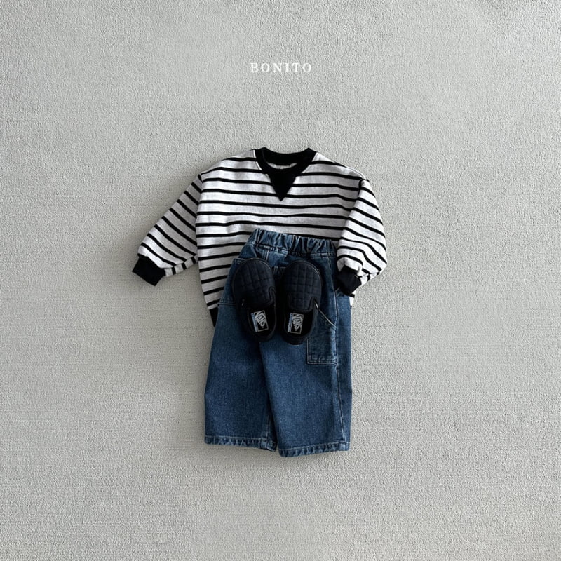 Bonito - Korean Baby Fashion - #babyootd - Simple Striped Sweatshirts - 6